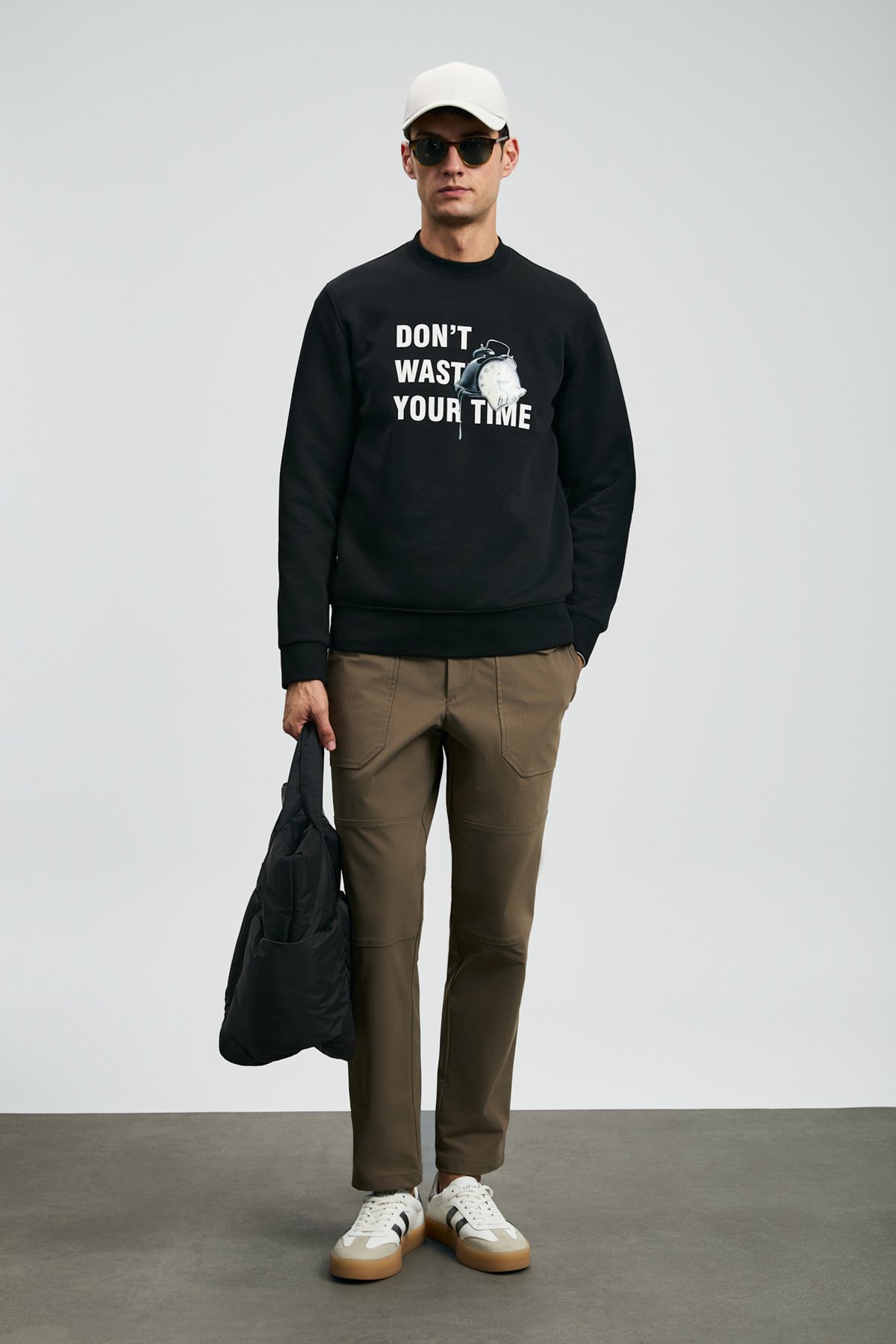 Henry Men's Sweatshirt Black - LUFIAN