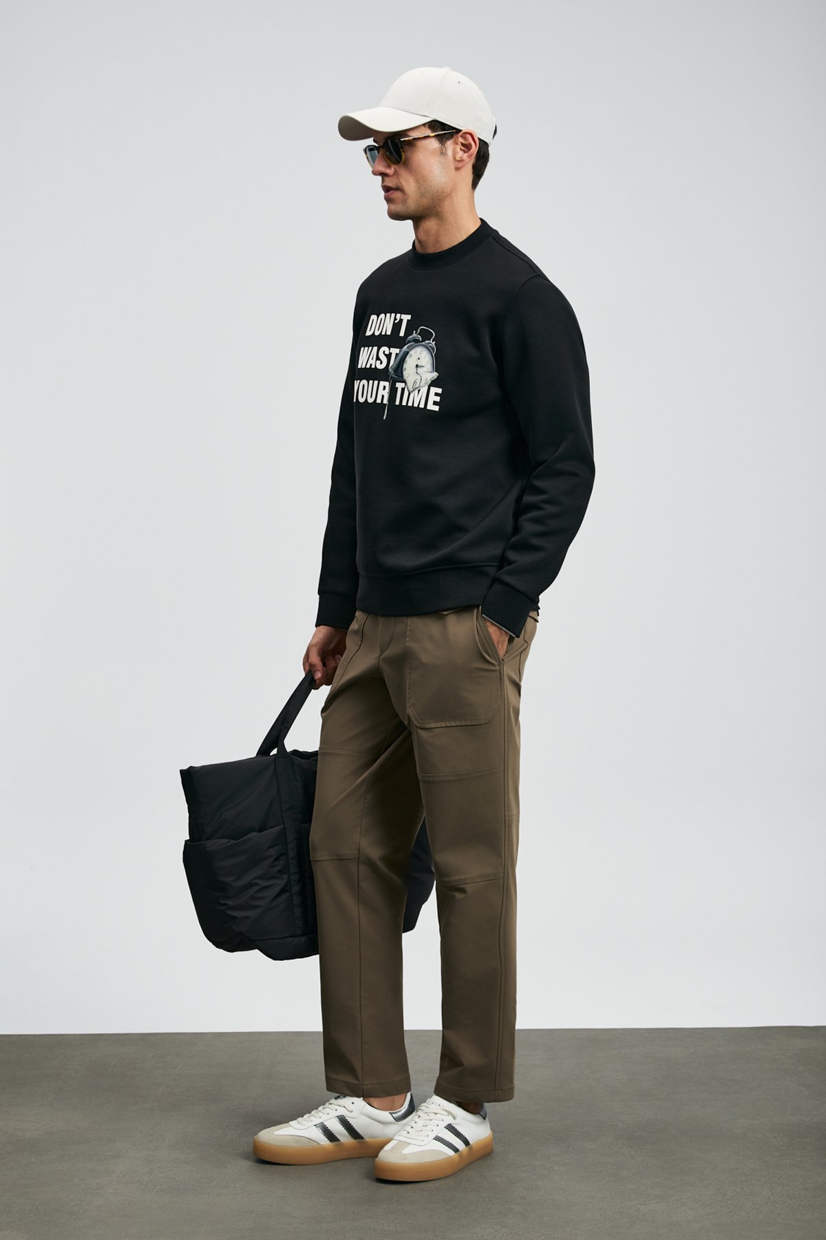 Henry Men's Sweatshirt Black - LUFIAN (1)