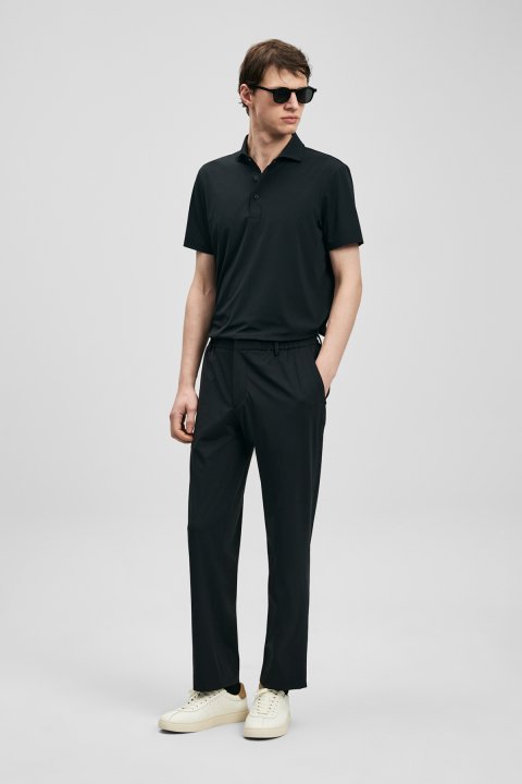 Spencer Hi-Tech Performance Seamless Polo Shirt Black - Lufian (1)