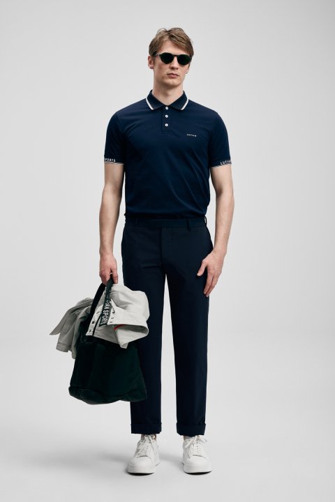 Hold Smart Men's Polo T-Shirt Navy Blue - LUFIAN