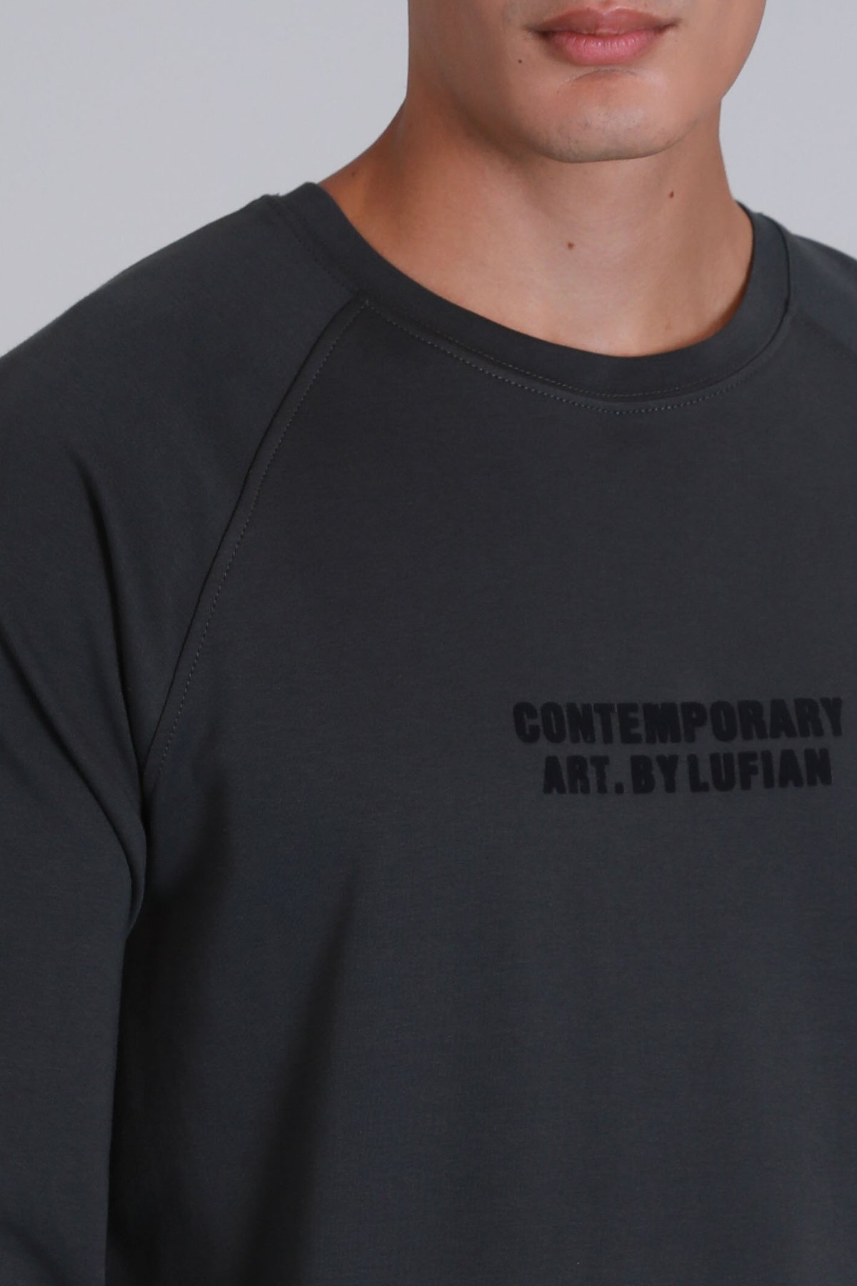 Holly Men's Long Sleeve T-Shirt Khaki - LUFIAN