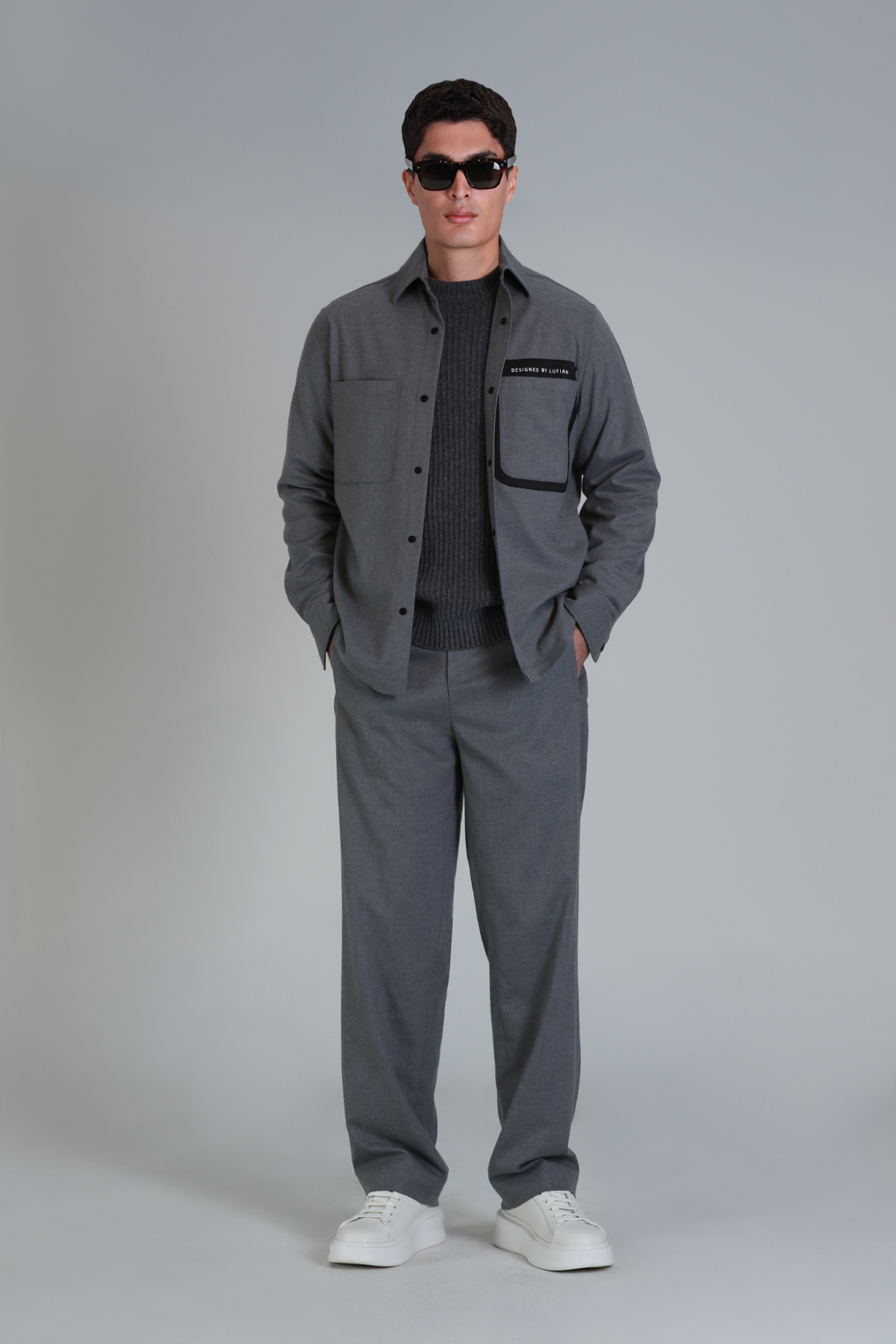 Honer Sports Mens Chino Pants Slım Fıt Grey - Lufian (1)