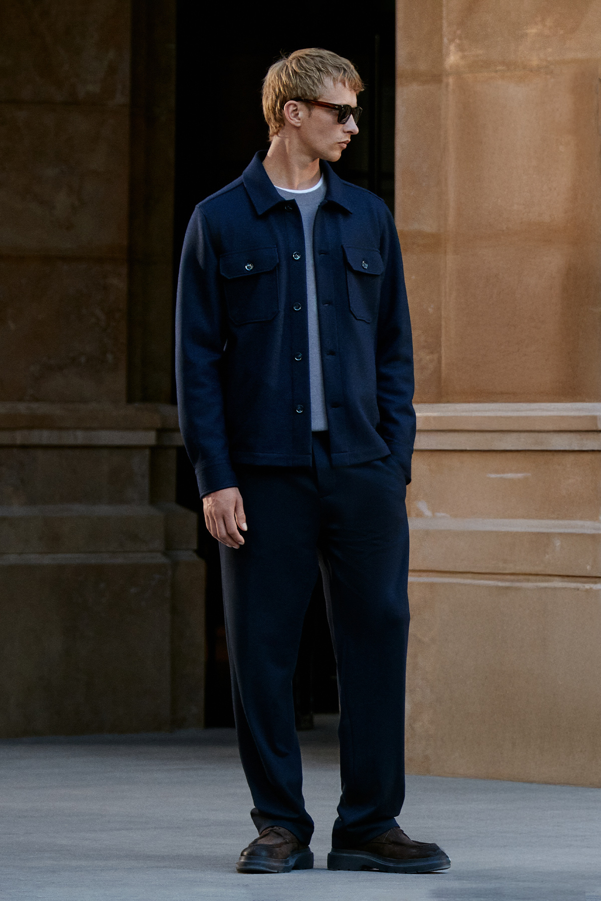 Honer Sports Mens Chino Pants Slım Fıt Navy - Lufian