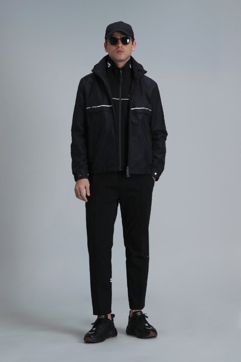 Huge Tracksuit Top Black - Lufian