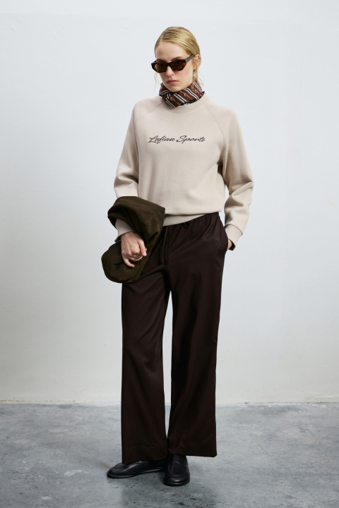 Humay Women's Pants Dark Brown - LUFIAN