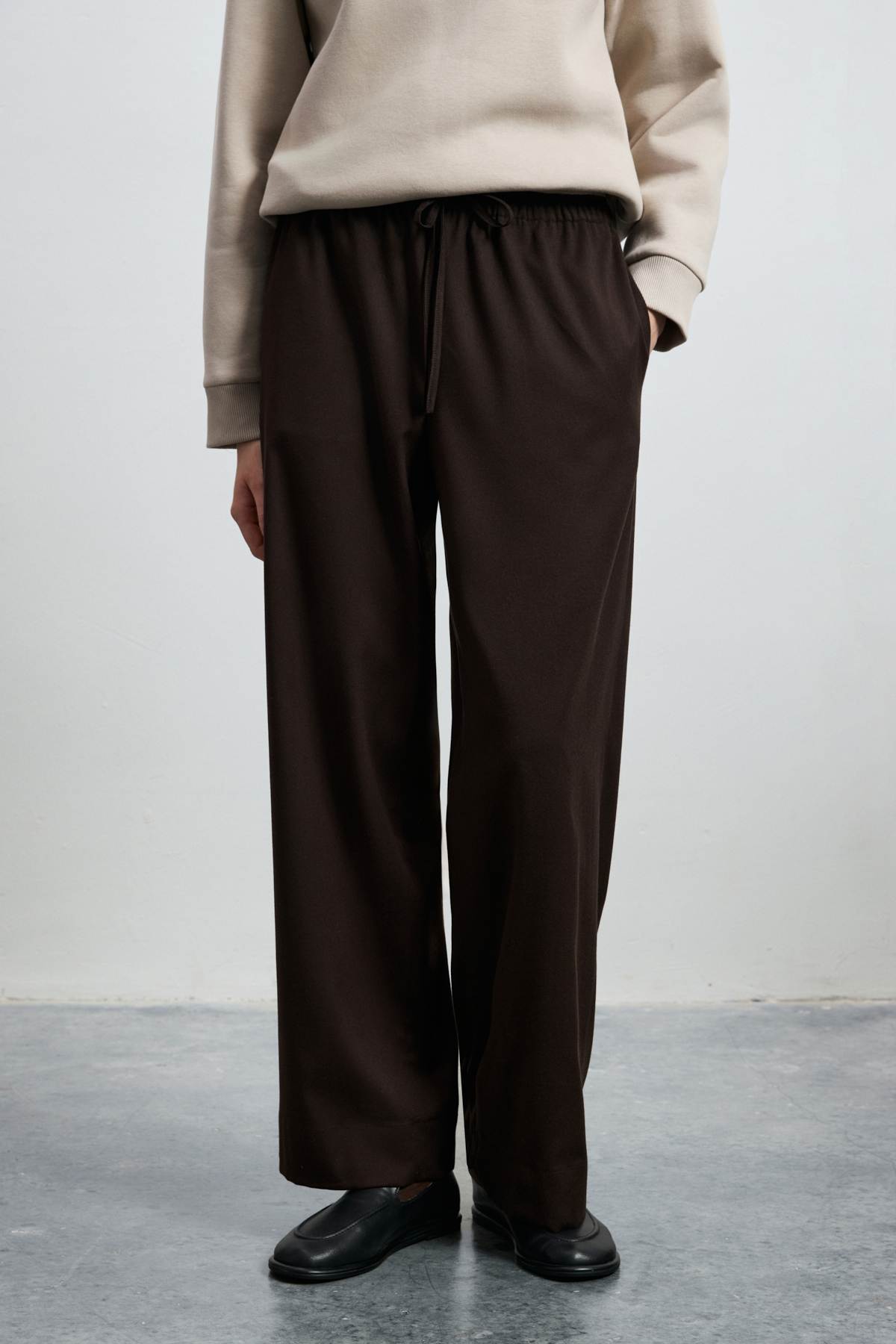 Humay Women's Pants Dark Brown - LUFIAN