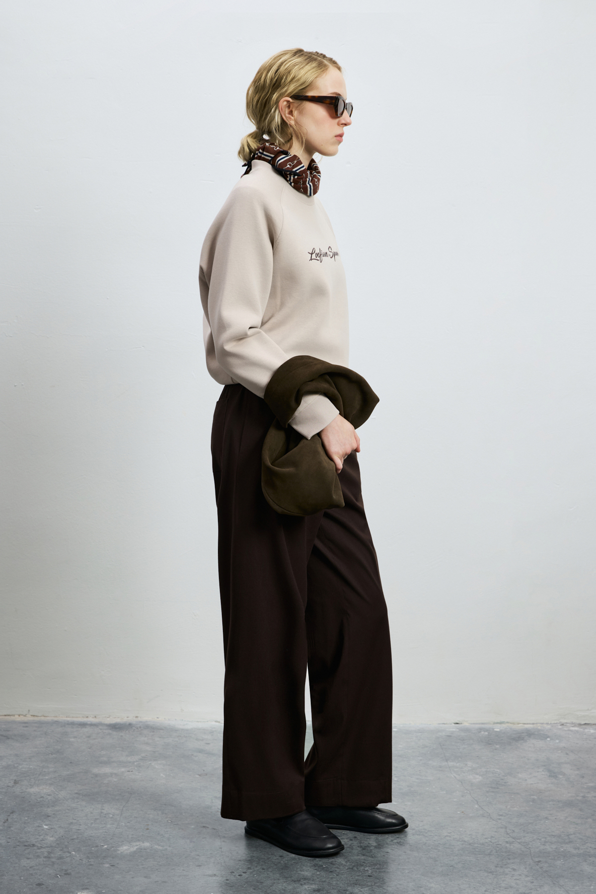 Humay Women's Pants Dark Brown - LUFIAN