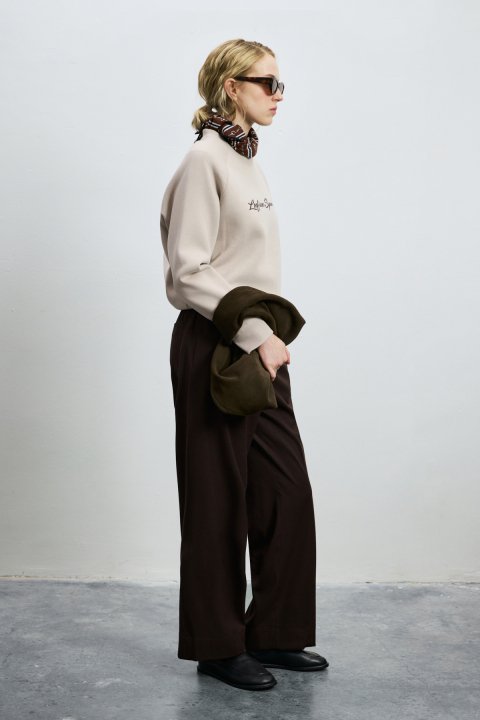 Humay Women's Pants Dark Brown - LUFIAN