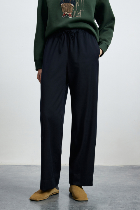 Humay Women's Pants Navy Blue - LUFIAN