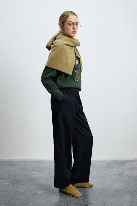 Humay Women's Pants Navy Blue - LUFIAN