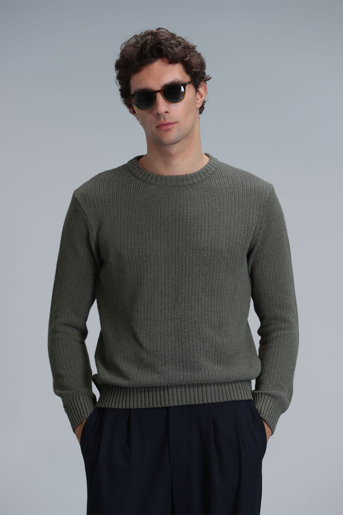 Ice Men's Sweater Green - LUFIAN