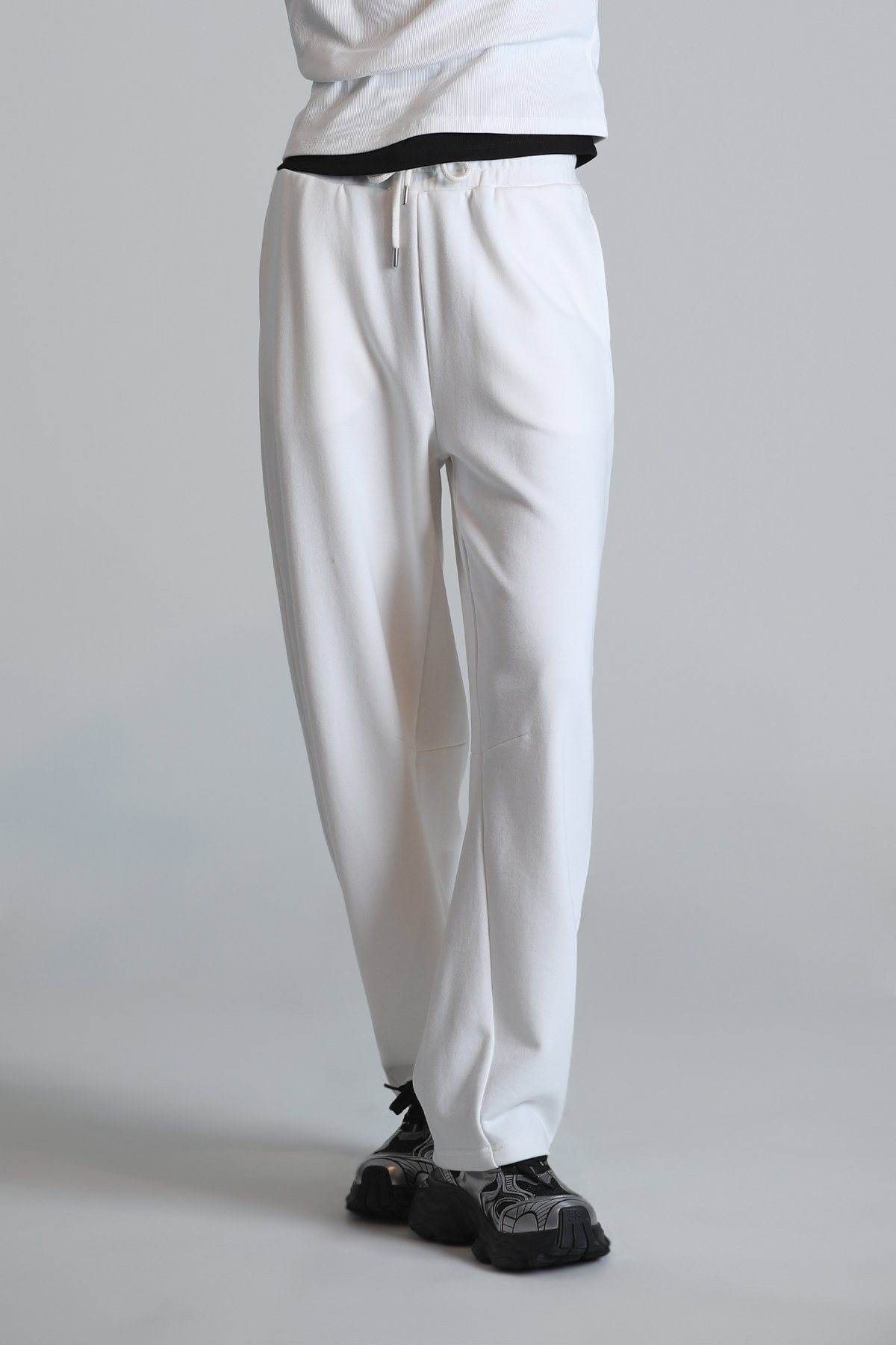 Ida Knitted Women's Sweatpants Ecru - LUFIAN