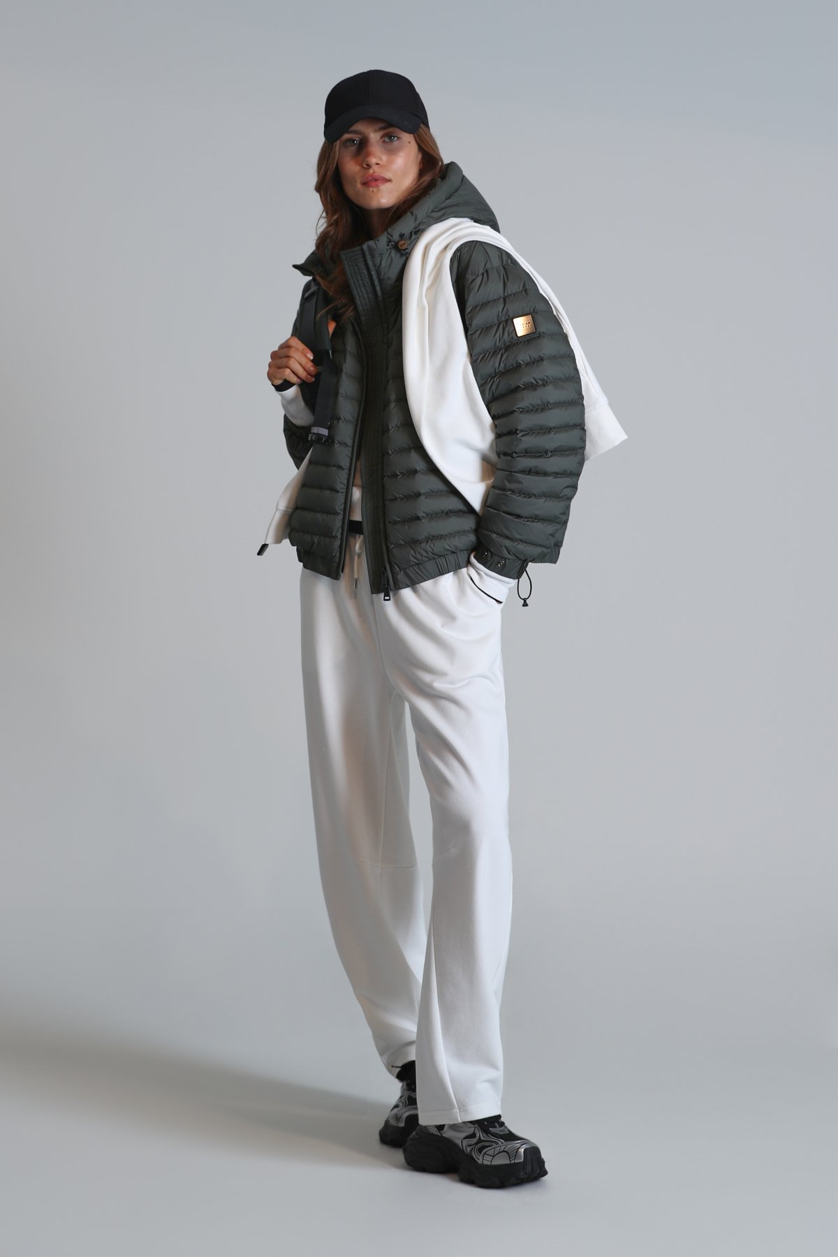 Ida Knitted Women's Sweatpants Ecru - LUFIAN