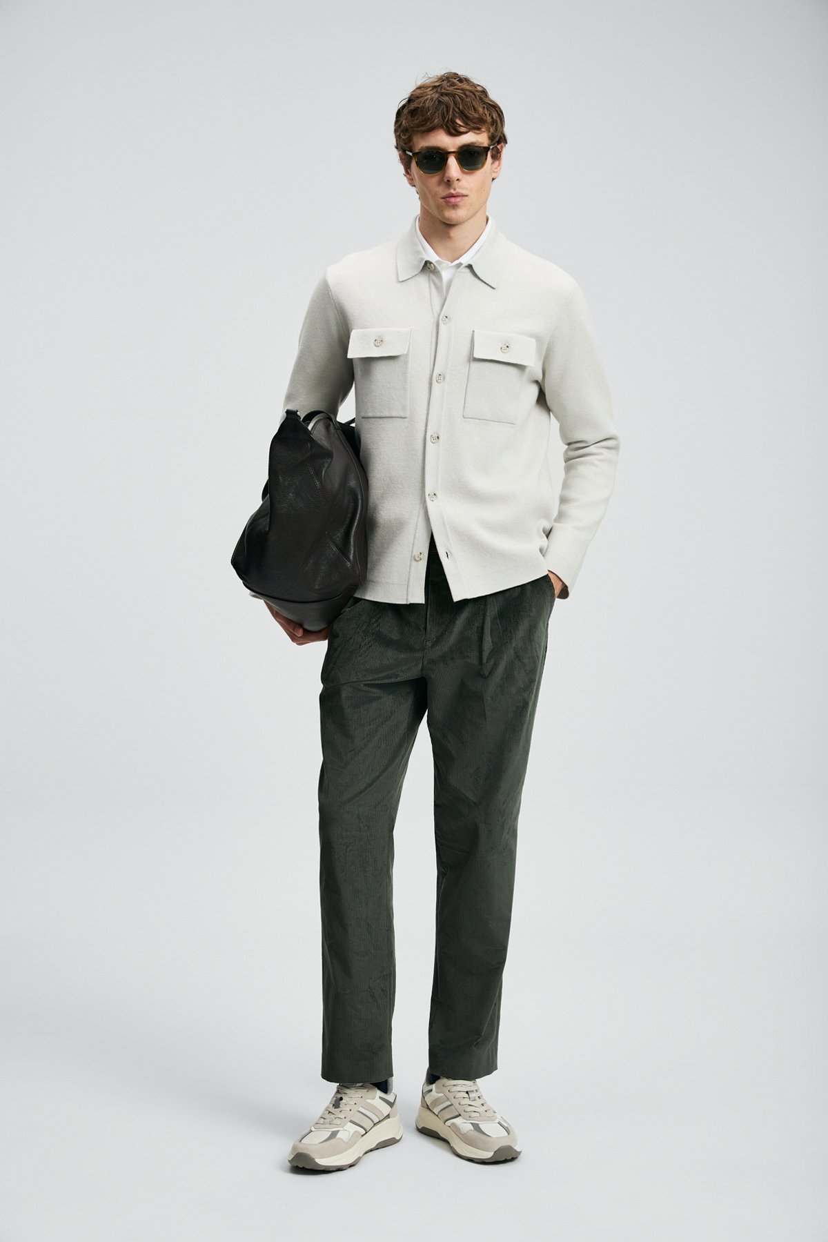 Igor Men's Cardigan Stone - LUFIAN (1)