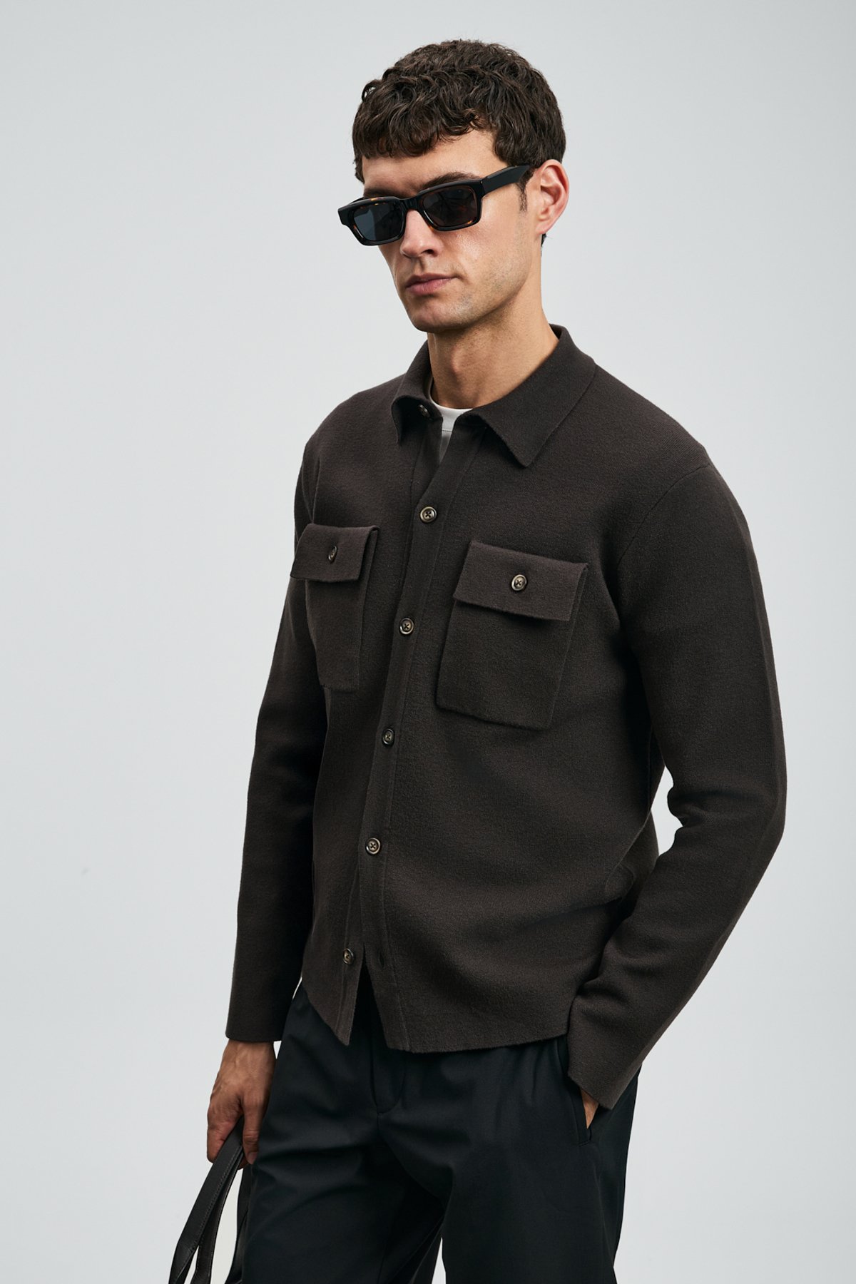 Igor Men's Cardigan Brown - LUFIAN