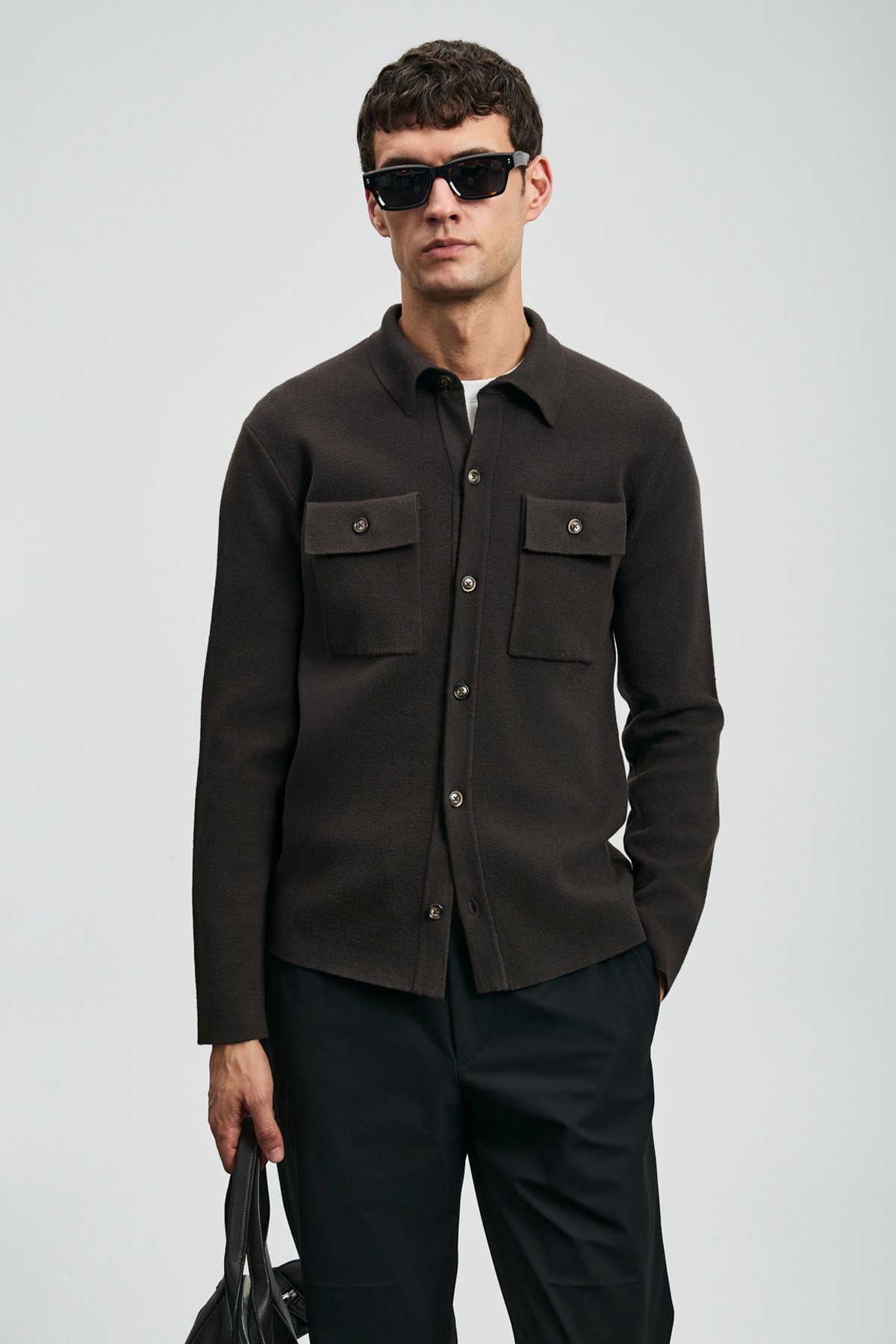Igor Men's Cardigan Brown - LUFIAN