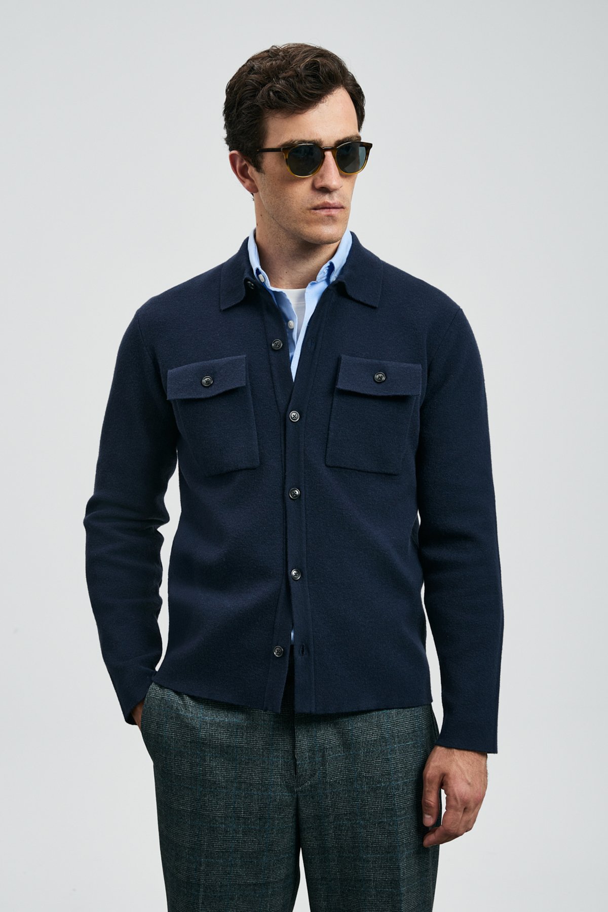 Igor Men's Cardigan Navy Blue - LUFIAN