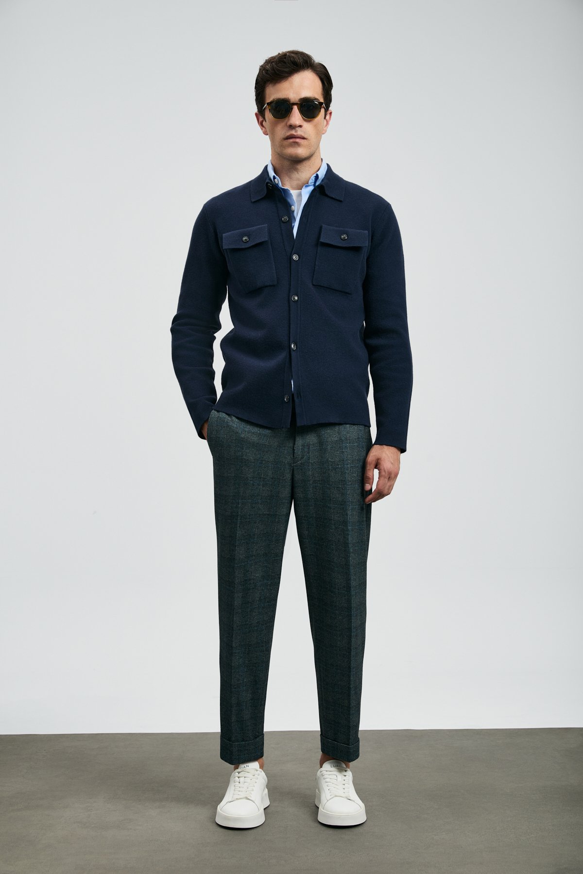 Igor Men's Cardigan Navy Blue - LUFIAN