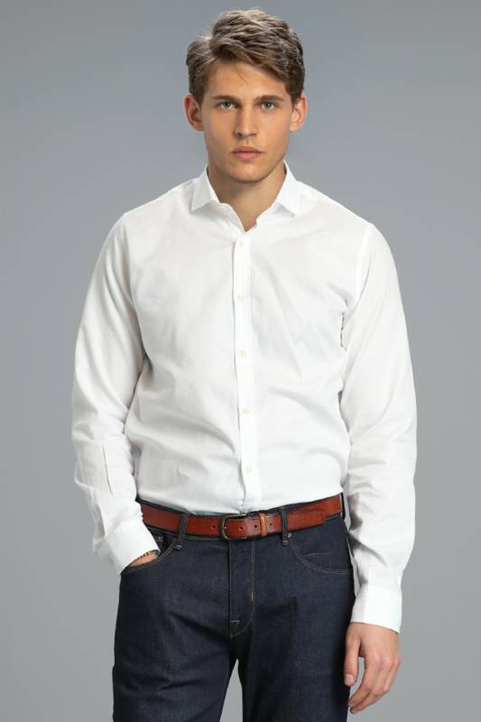 Irmo Mens Smart Shirt Comfort Slım Fıt Whıte - 1