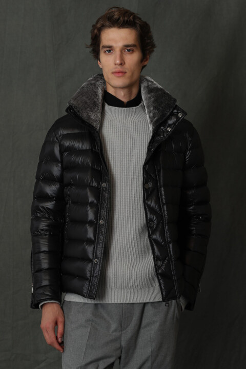 Jack Goose Feather Male Coat Black - Lufian