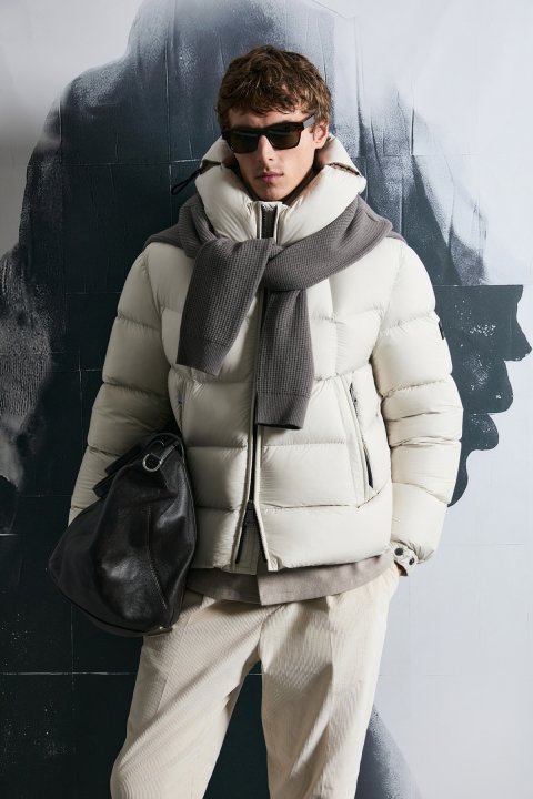 Jacop Goose Down Men's Coat Stone - LUFIAN