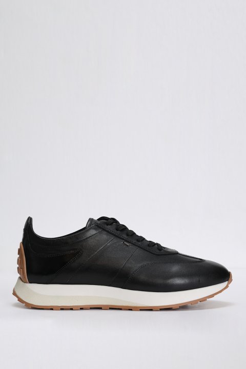 Jacop Mens Leather Shoes Black - Lufian
