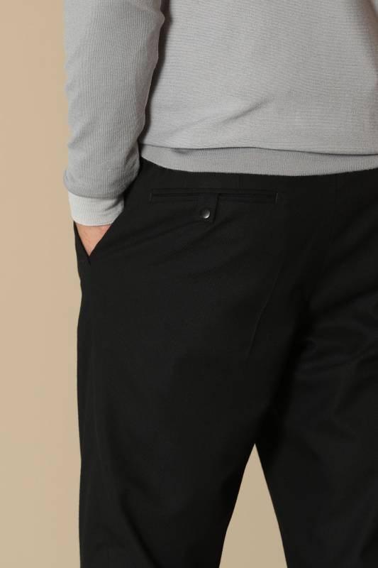 Janu Sports Mens Chino Pants Tailored Fit Black - 5