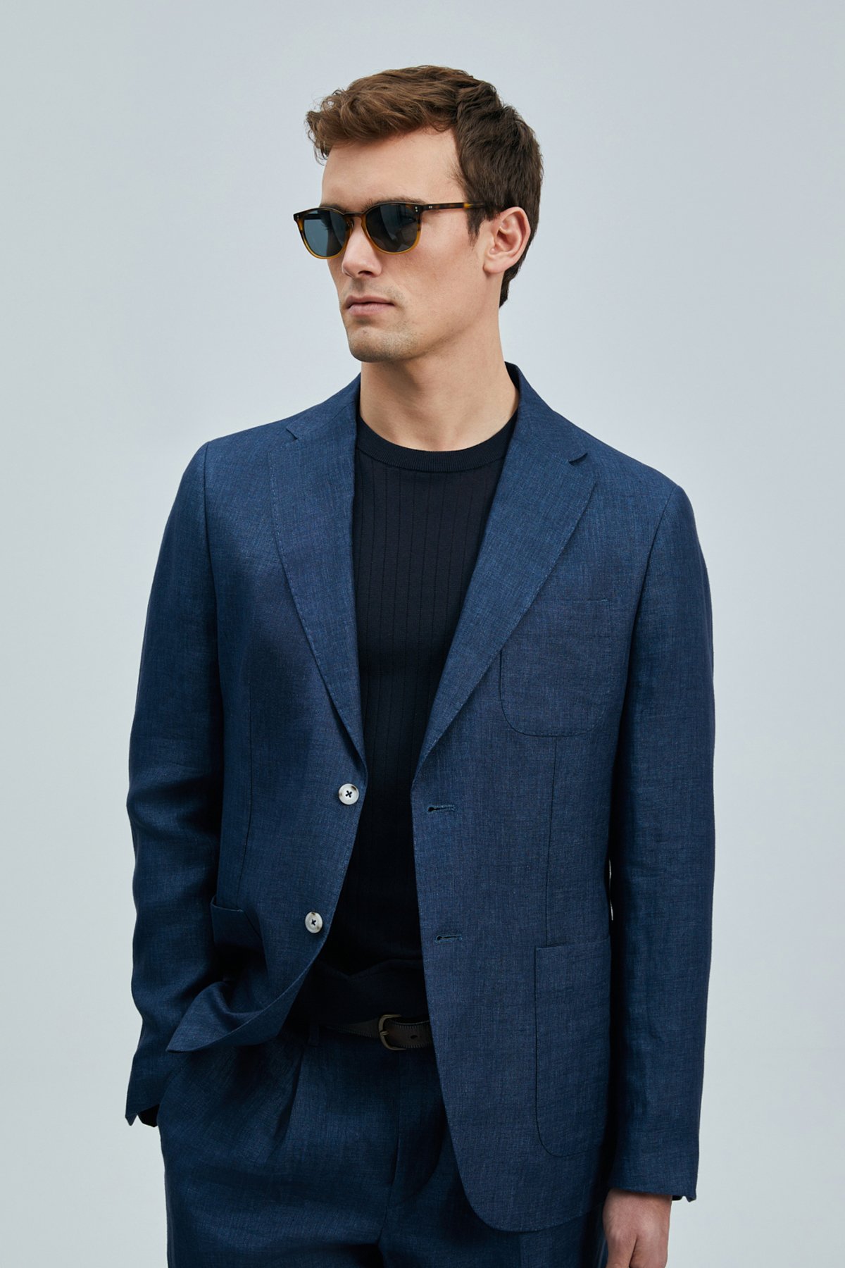Jaques Sports Men's Blazer Jacket Slim Fit Navy Blue - LUFIAN