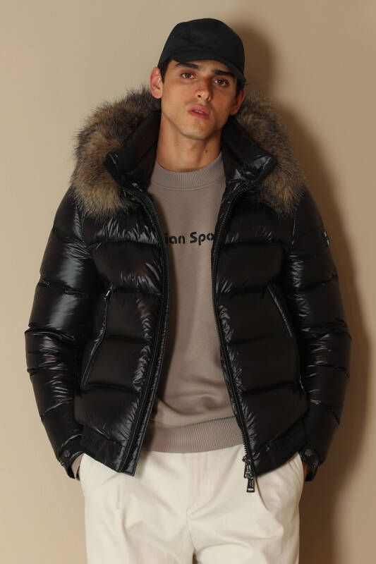 Jeam Goose Feather Male Coat Black - 1