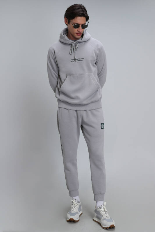 Jeremy Male Tracksuit Six Lıght Grey - 3