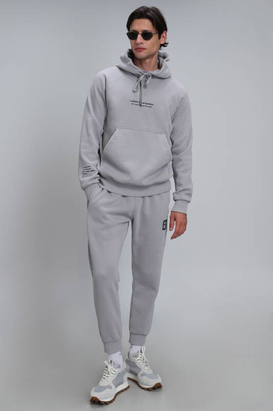 Jeremy Male Tracksuit Six Lıght Grey - 5