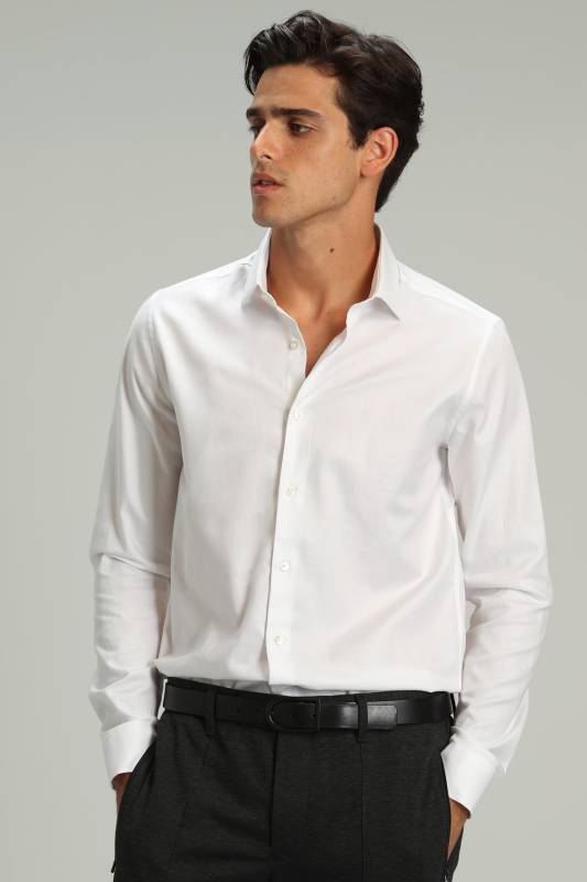 Jeremy Mens Smart Shirt Slım Fıt Whıte - 1