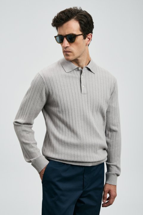 Josef Men's Sweater Light Gray - LUFIAN