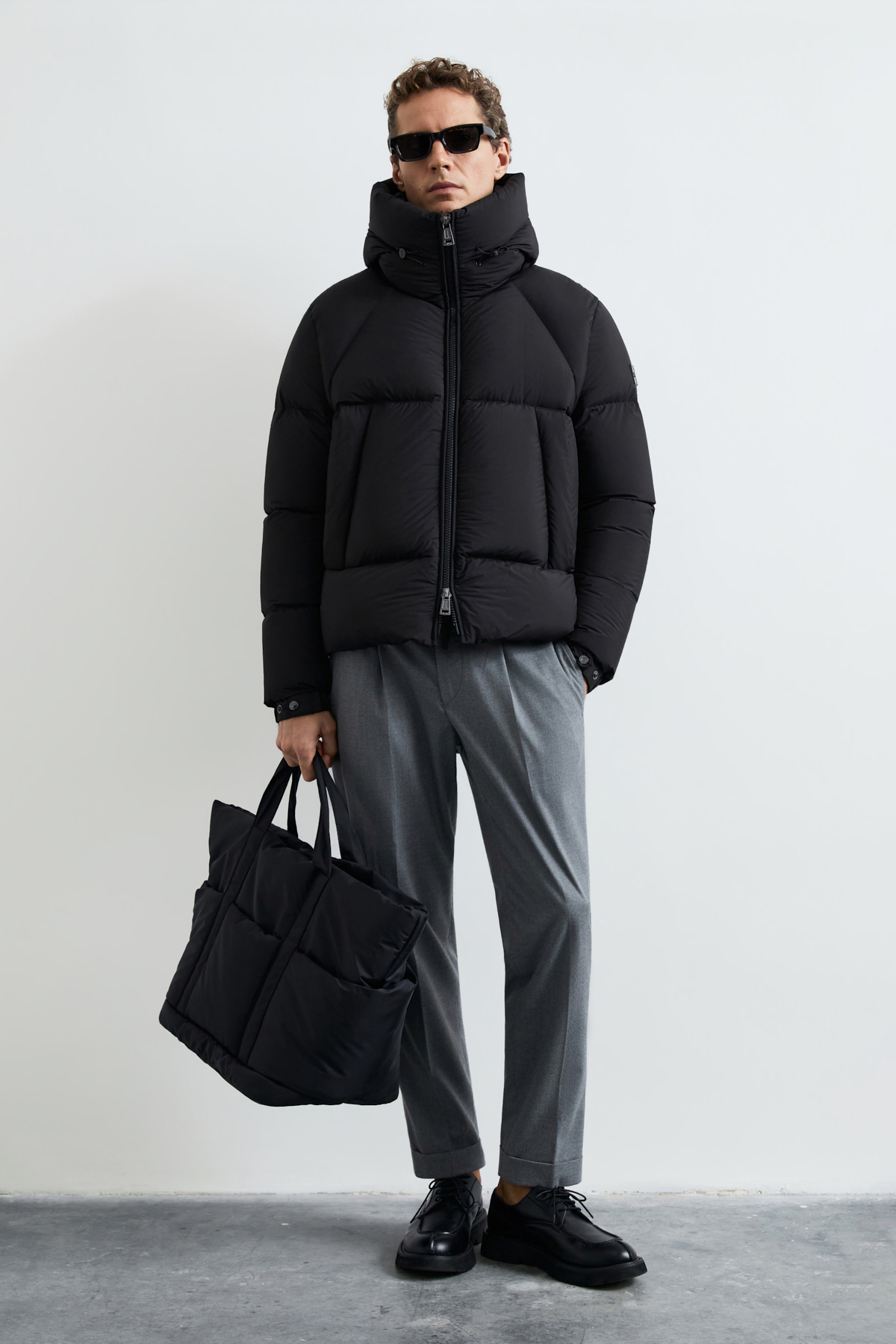 Goose Feather Male Coat Black - LUFIAN (1)