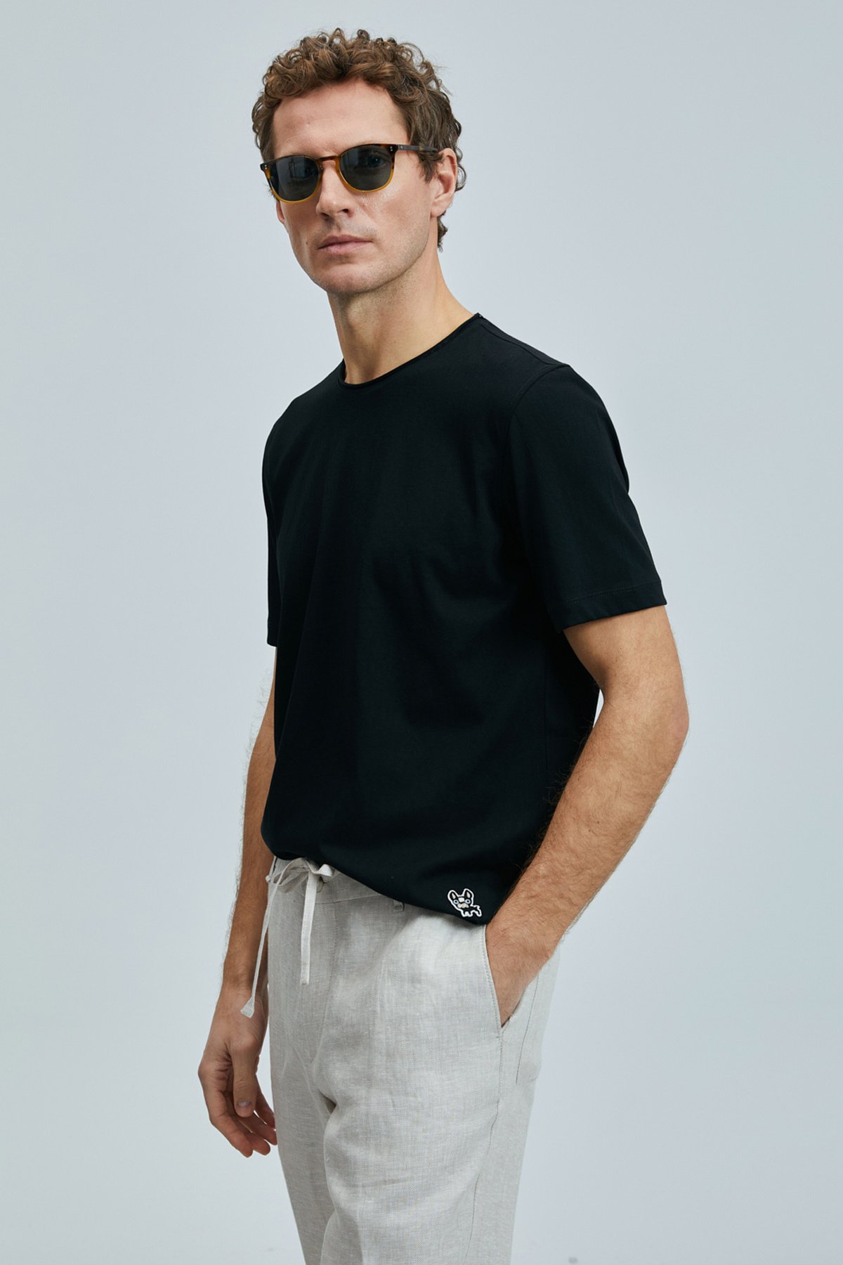 Junya Men's Basic T-Shirt Black - LUFIAN (1)