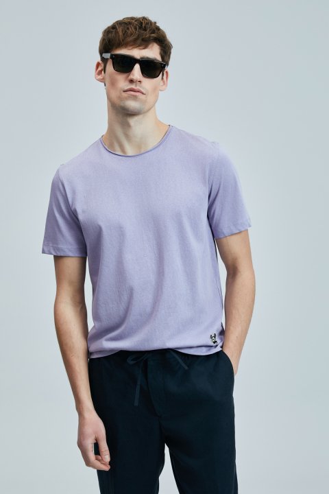 Junya Men's Basic T-Shirt Lilac - LUFIAN (1)