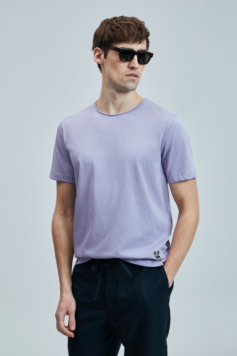 Junya Men's Basic T-Shirt Lilac - LUFIAN