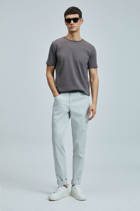 Junya Men's Basic T-Shirt Mink - LUFIAN (1)