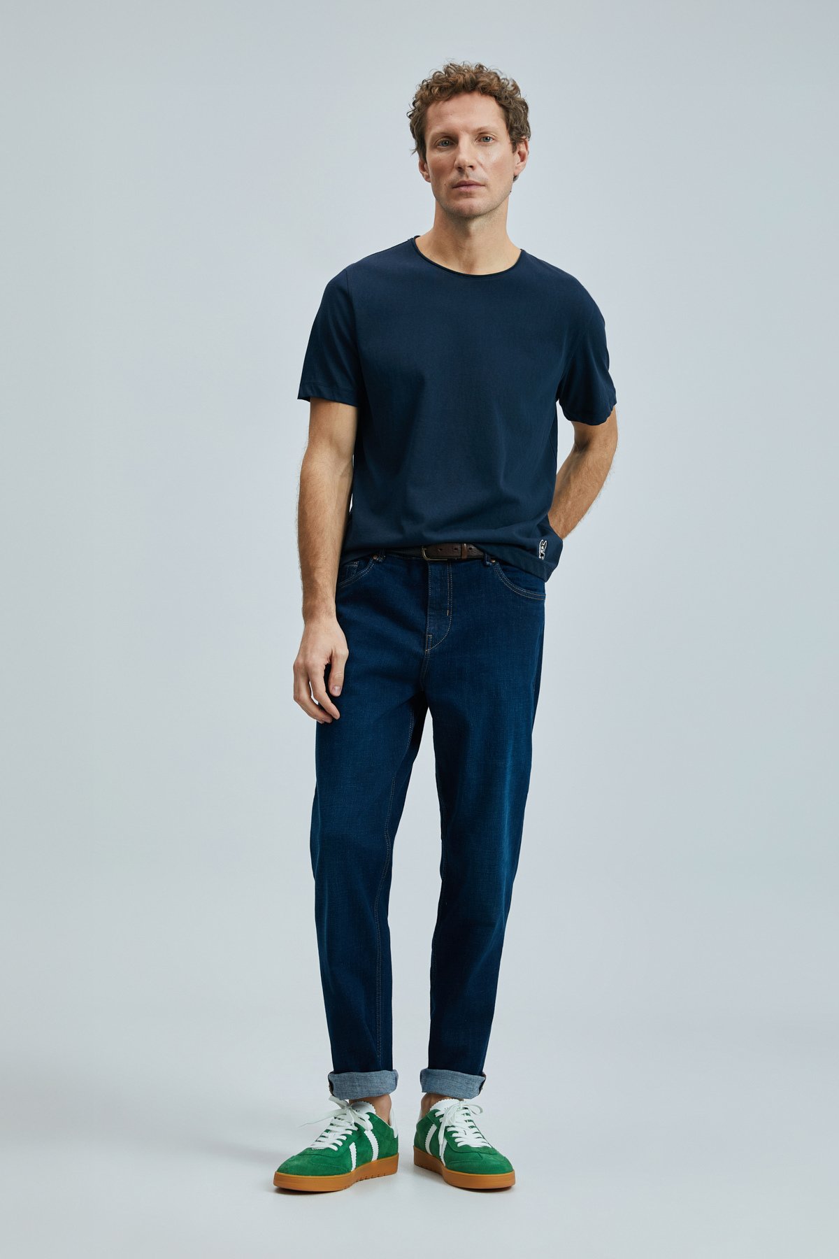 Junya Men's Basic T-Shirt Navy Blue - LUFIAN (1)