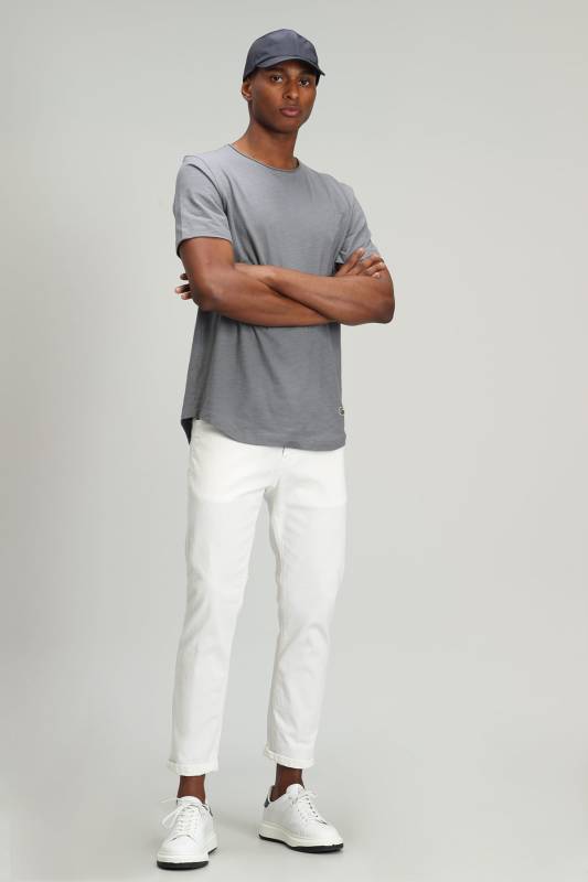 Junya Mens Basic T - Shirt Grey - 4