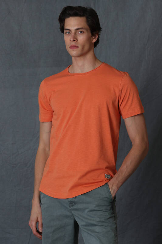 Junya Mens Basic T - Shirt Orange - 1