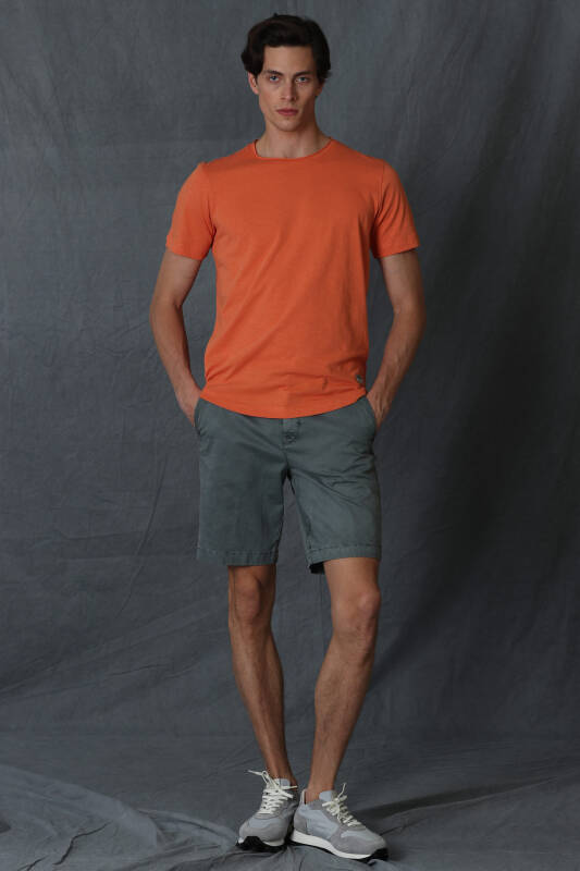 Junya Mens Basic T - Shirt Orange - 2