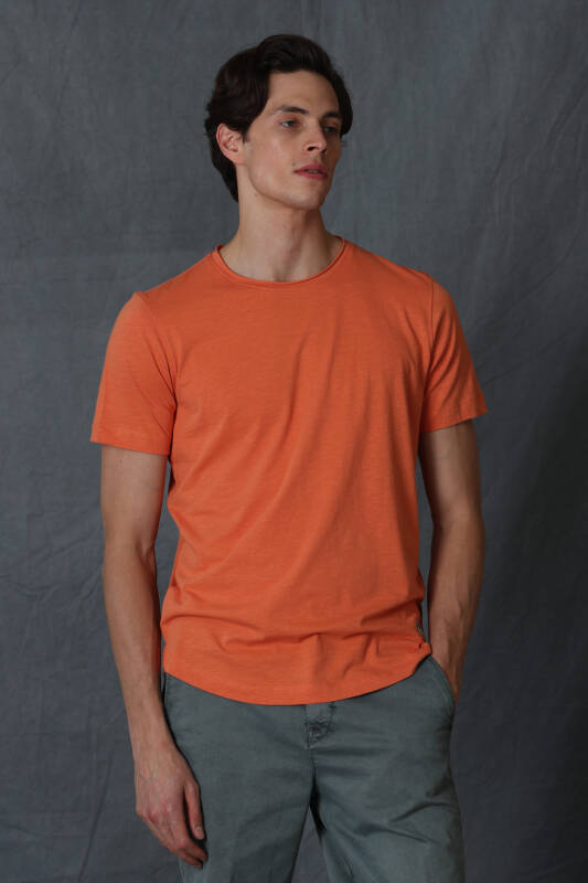 Junya Mens Basic T - Shirt Orange - 4