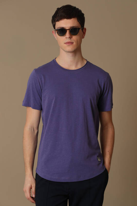 Junya Mens Basic T - Shirt Purple - 1