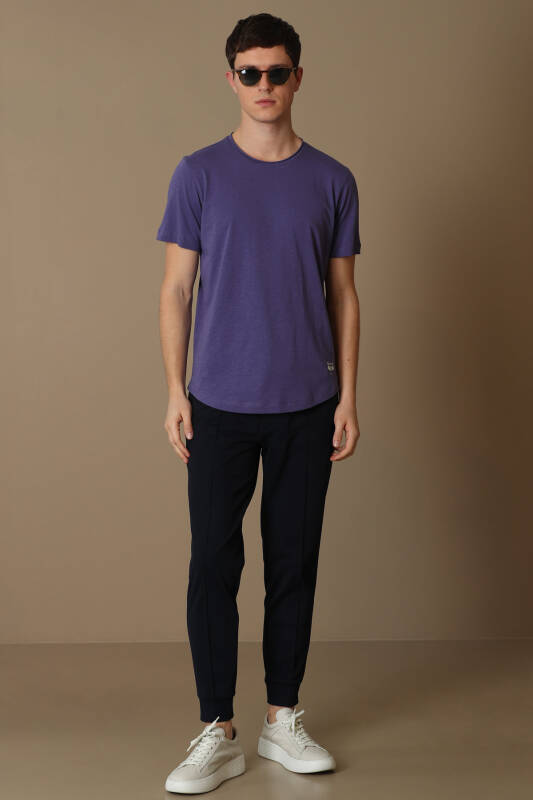 Junya Mens Basic T - Shirt Purple - 2