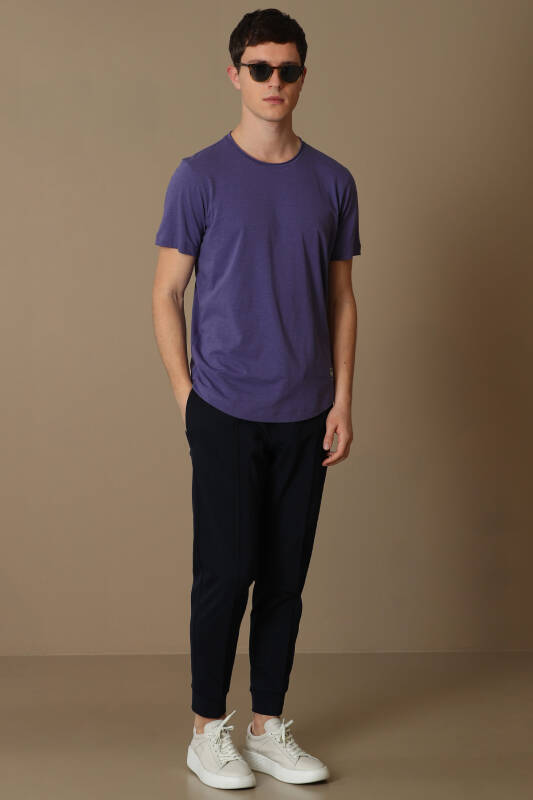 Junya Mens Basic T - Shirt Purple - 5