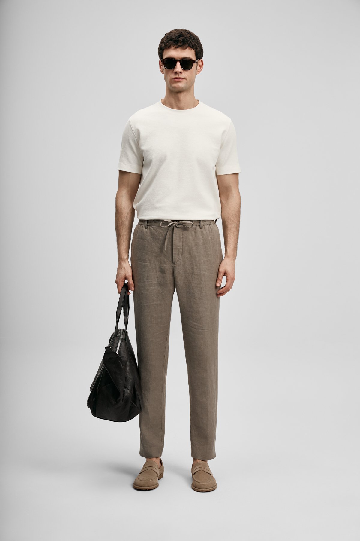 Karl Smart Men's Chino Pants Slim Fit Earth - LUFIAN