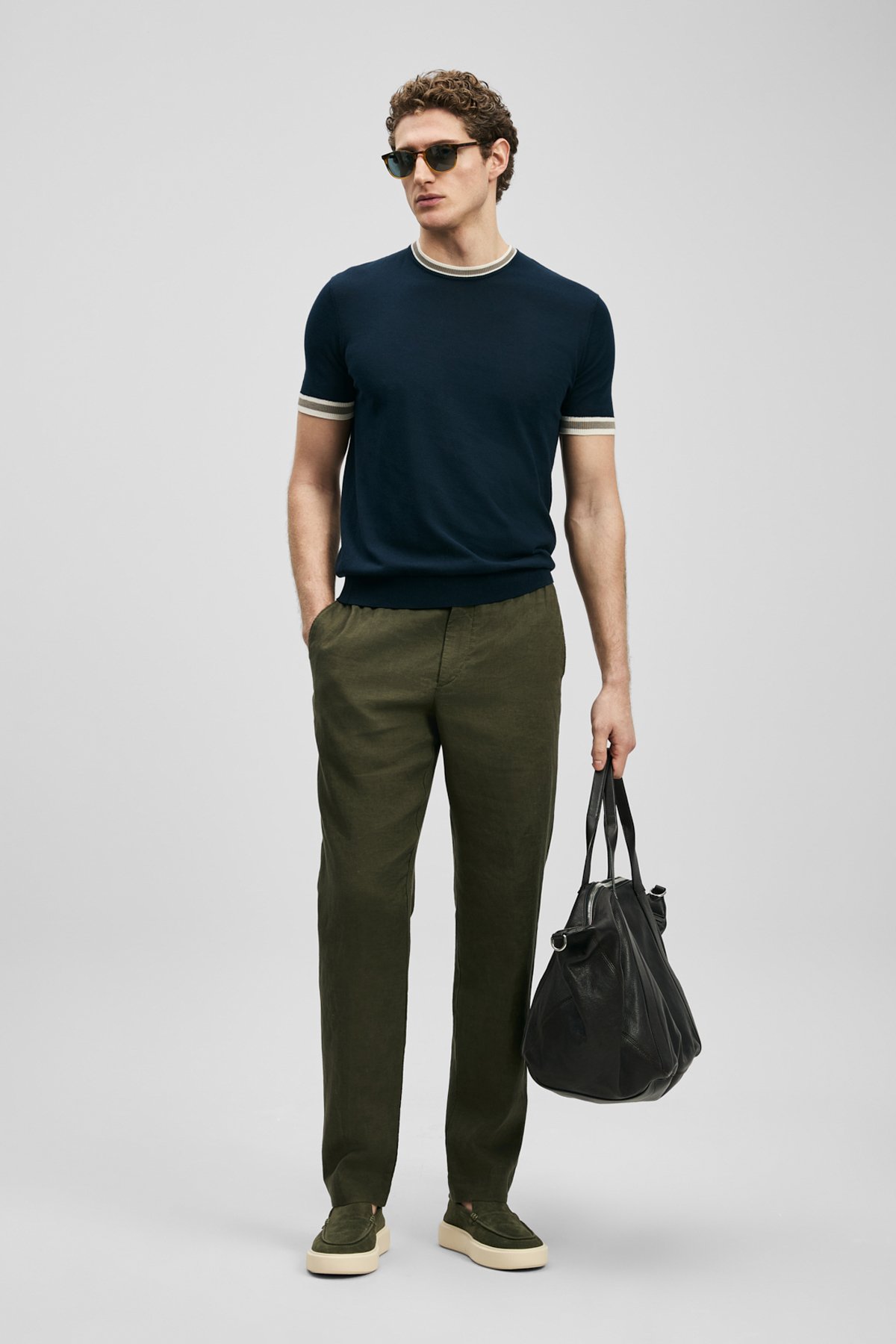 Karl Smart Men's Chino Pants Slim Fit Green - LUFIAN