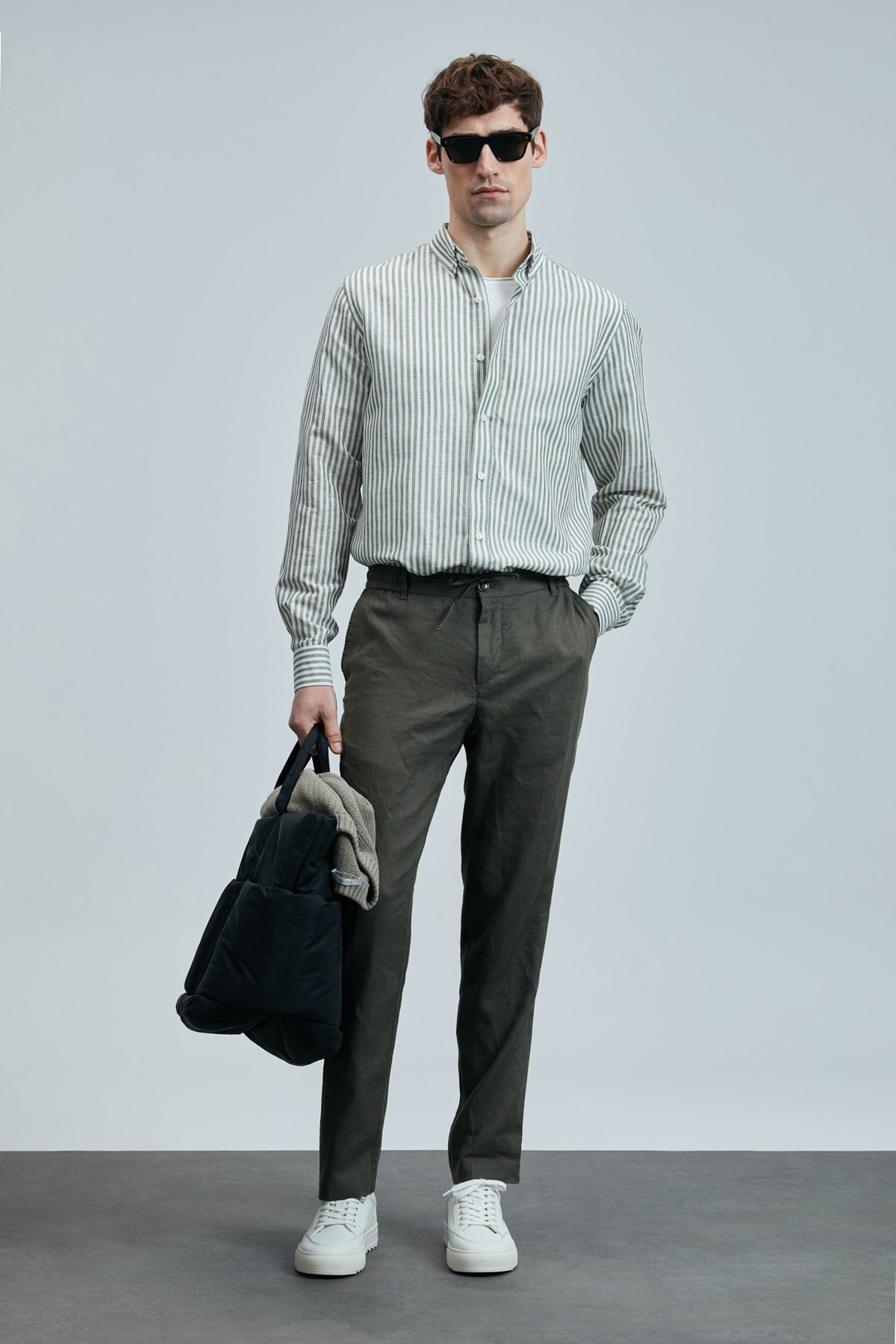 Karl Smart Mens Chino Pants Slım Fıt Green - Lufian