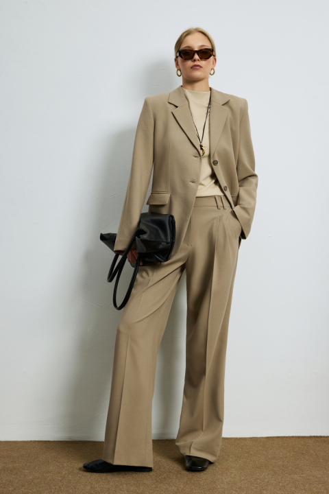 Kate Women's Pants Beige - LUFIAN